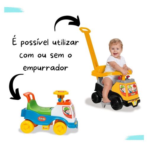 Totoka Bebê Infantil Carrinho Motoca Velotrol Com Empurrador Moto Plus  Apoio p/ Pés Menino Cardoso Toys no Shoptime