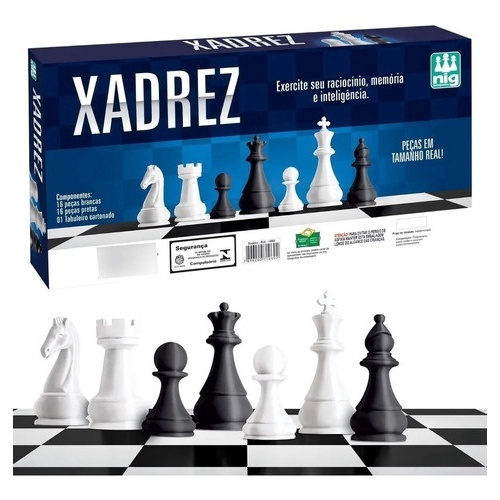 Kit 3 Jogo De Xadrez Peças Grandes Nig em Promoção na Americanas