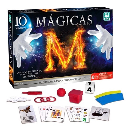 Jogo Infantil Kit 10 Magicas Truques Magia Cartas Baralho Meninos Meninas -  Nig Brinquedos - Jogos de Cartas - Magazine Luiza