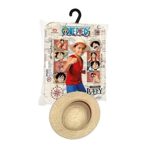 Fantasia One Piece Infantil Roupa e Chapeu de Palha Luffy em Promoção na  Americanas