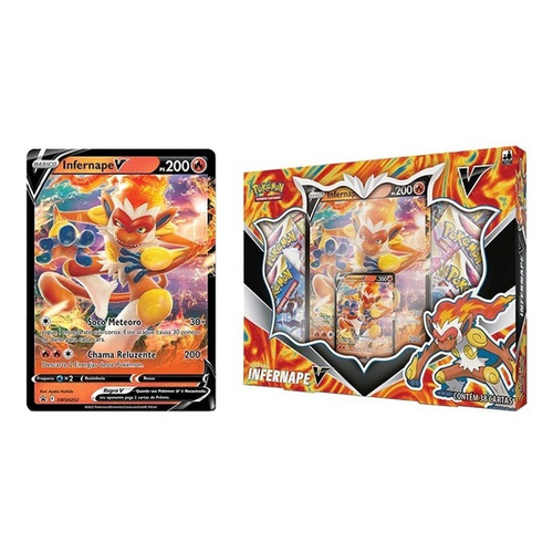 Pokémon Box Macaco de fogo V Original Copag Cartas Tcg em Promoção