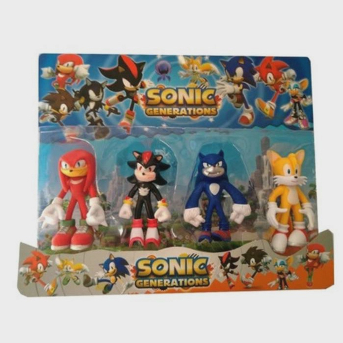 Kit 4 Bonecos Sonic E Sua Turma The Shadow Games