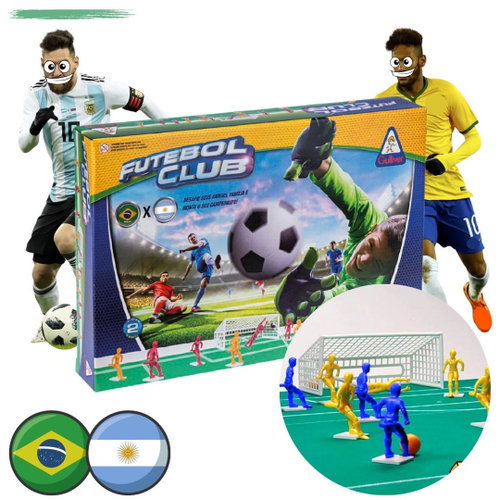 Jogo Futebol Club Total Gulliver Brasil x Argentina Com Campo Edição  Especial Jogadores Pintados A Mão em Promoção na Americanas