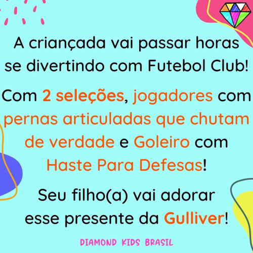 Jogo de Futebol de Botão - 2 Seleções - Brasil x Argentina - Gulliver