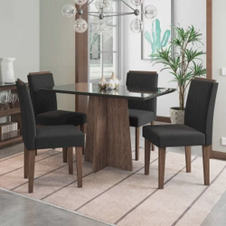Conjunto Mesa Ana 1,20m com 4 cadeiras Ana Menor preço em Conjunto Mesa Ana 1,20m com 4 cadeiras Ana