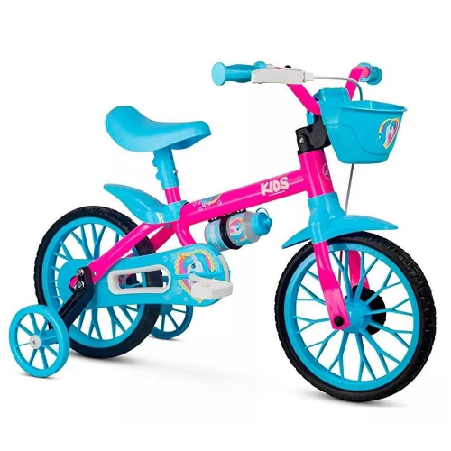 Bicicleta Unic rnio Aro 12 Infantil Rodinha Cesto e Garrafinha