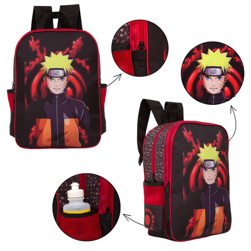 JH Nylon Hokage Uzumaki Naruto Cosplay Anime Desenho Animado Mochila  Escolar Com Zíper De Viagem Ombro - Escorrega o Preço