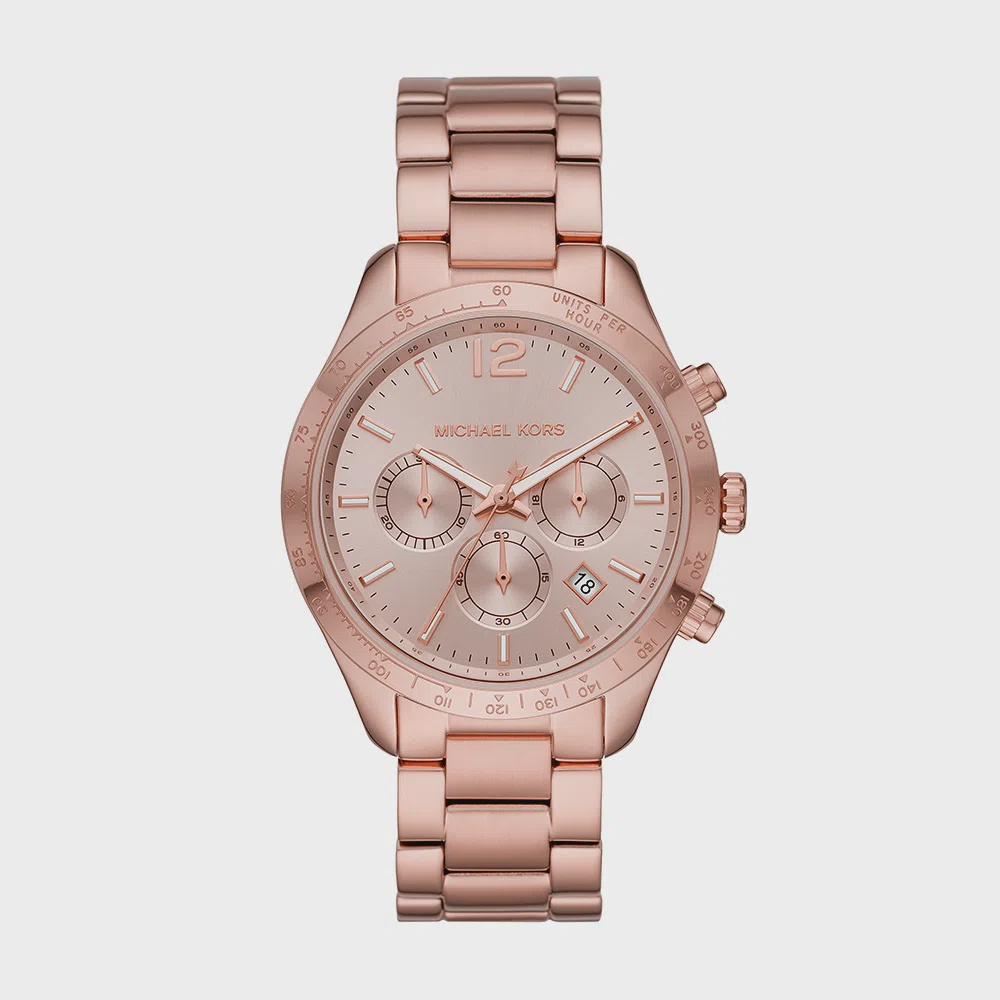 Relogio michael kors hot sale prata com rose