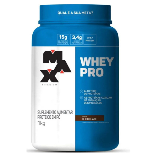 Whey Pro 1Kg - Pote - Max Titanium