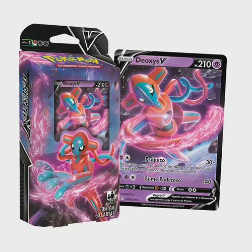 Kit Pokémon Tcg Deoxys V V-max E V-astro Box + Deck Copag