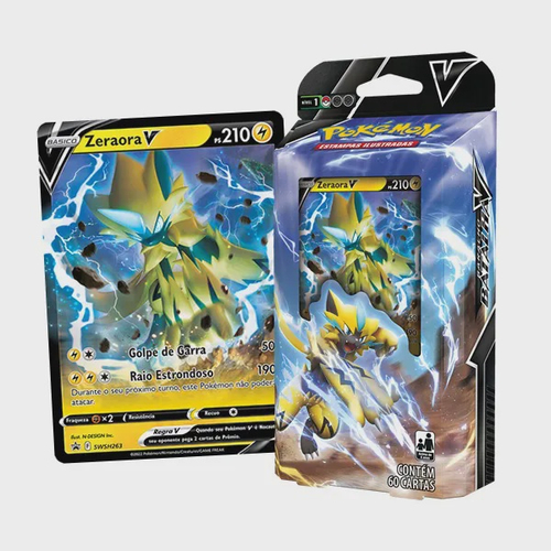 Deck de Pokémon com 55 Super Cartas Douradas de Ouro no Shoptime