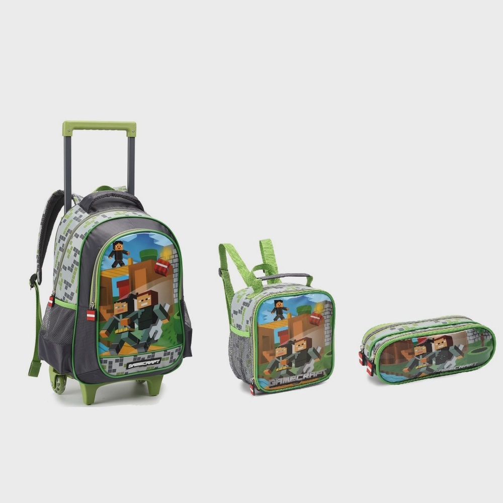 Mochila Escolar Roda Kit Escolar Infantil Game Start em Promoção na  Americanas