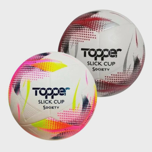 Bola de Futebol Society Topper Slick 22 - Amarela no Shoptime