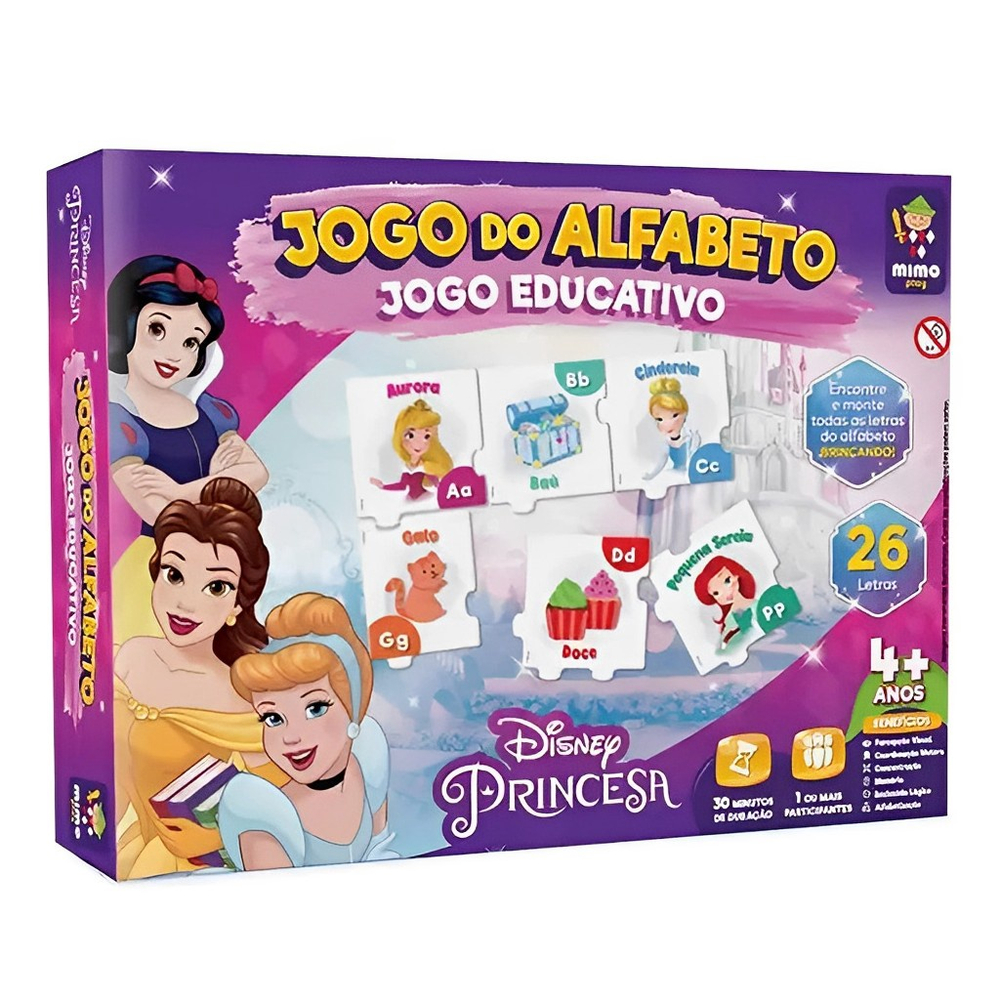 Jogo Educativo, Mimo, Princesas, Jogo do Alfabeto