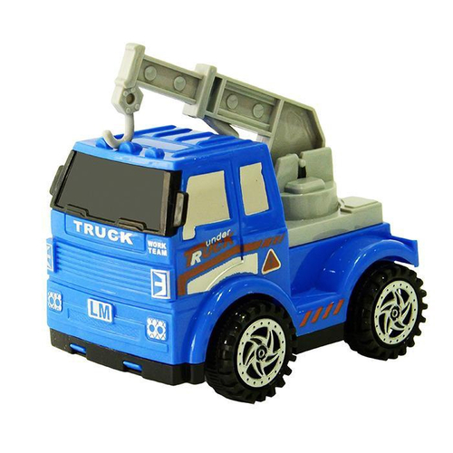 Caminhão Guincho Fricção com Veículo - TruckCar Luz e Som - Azul - 27cm -  1:16 - Yes Toys - superlegalbrinquedos