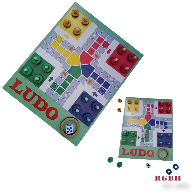 Jogo de Tabuleiro Ludo-em madeira