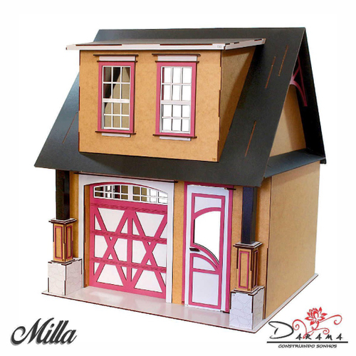 Casa Bonecas Escala Barbie Com Garagem Milla Rubrum Darama no Shoptime