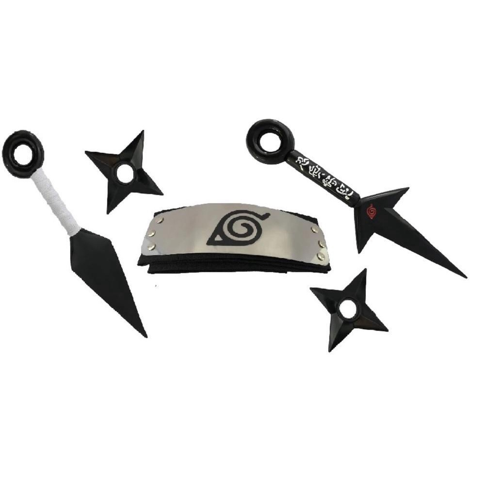 Kit bandana aldeia da folha preta + acessórios minato 4º hokage em Promoção  na Americanas