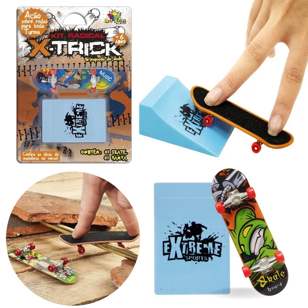 Skate De Dedo Infantil Radical Metal Brinquedo