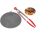 Kit Tela Teflon Grill 20Cm Fritadeira Airfryer + Pegador