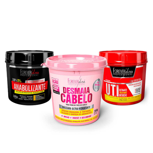 Kit Cronograma Capilar Forever Liss Com Desmaia Cabelo No Shoptime