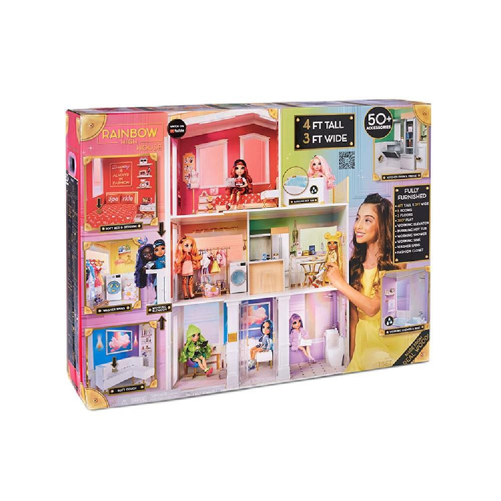 Casa de Boneca Rainbow High Doll House 3 Andares Em Madeira 574330 - mga em  Promoção na Americanas