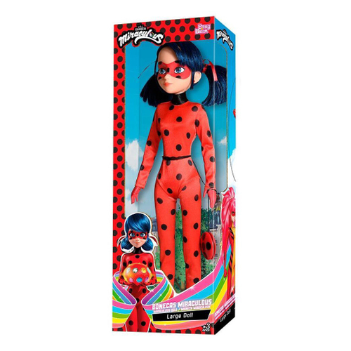 Set de Bateria Miraculous Ladybug com Baquetas e Banco Multikids