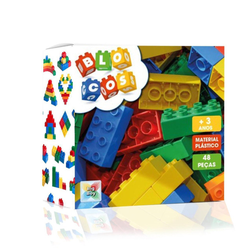 Kit Blocos Infantil Bolsa Com 180 Peças Grandes - Maptoy