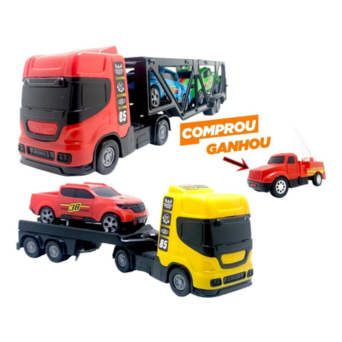 Kit Brinquedo Caminhão Basculante e Caminhão Com Toras Iveco