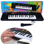 Piano de Cauda Infantil com Microfone e Banqueta 31 Teclas Bontempi  COLORBABY