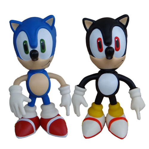 Boneco Sonic Shadow Preto 26cm Articulado Sega Coleção