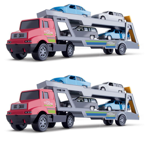 Brinquedo Caminhão Cegonheira Carreta Com 4 Carrinhos - Bs Toys em Promoção  na Americanas