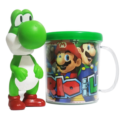 Caneca/Copo Super Mario Bros Resina 3D Jogo Mario