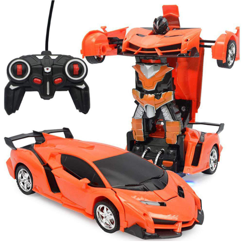 Carro Carrinho Controle Remoto Brinquedo Infantil Vira Robo