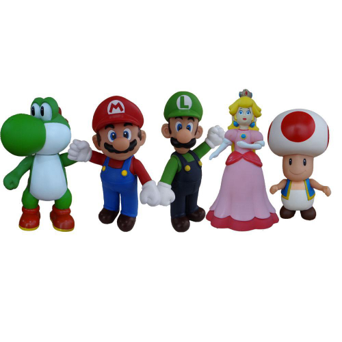 Kit 5 Bonecos Super Mario Bros Game Brinquedos Crianças em Promoção na  Americanas