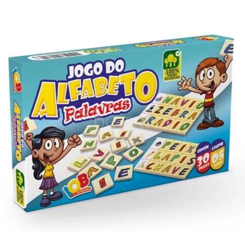 Jogo Educativo Encaixe Alfabeto Ilustrado Pedagógico 3D em Promoção na  Americanas