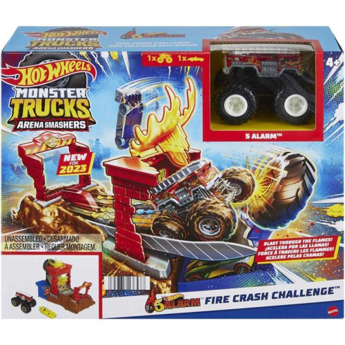 Arena Smashers - Hot Wheels - Monster Trucks - Desafio do Giro - Demo Derby  - MATTEL