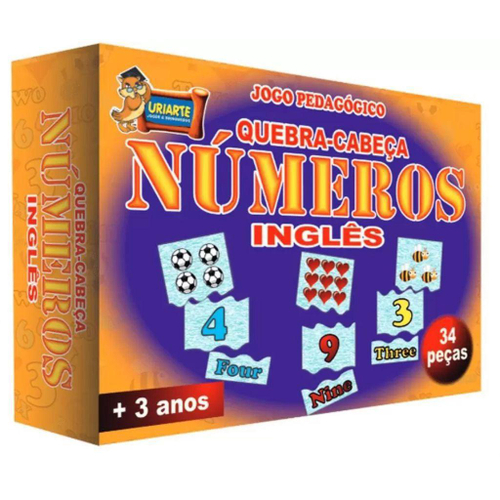 Jogo Quebra Cabeça C/ Pinos Números Numerais Mdf Simque