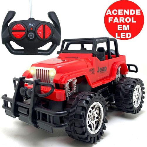 Carro Carrinho De Controle Remoto Jeep Rally Off-Road 4X4 no Shoptime