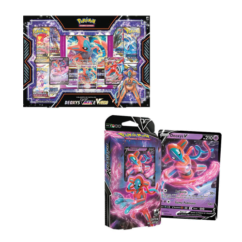 Kit Box Pokemon Deoxys Vmax Vastro V E Deck Deoxys V em Promoção na  Americanas