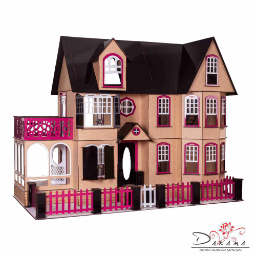 CASA DE BONECA GRANDE ESCALA BARBIE MANSAO VERONA ECO DARAMA