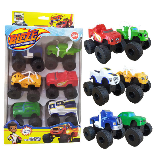 Kit Mochila Infantil Blaze Monster Machine Carro Rodinhas G