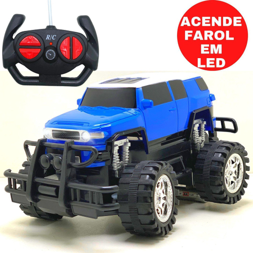 Carrinho De Controle Remoto Potente Tipo Gasolina 4x4 Turbo Cor