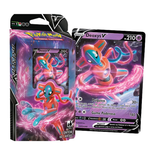 Kit Box Pokemon Deoxys Vmax Vastro V E Deck Deoxys V em Promoção na  Americanas