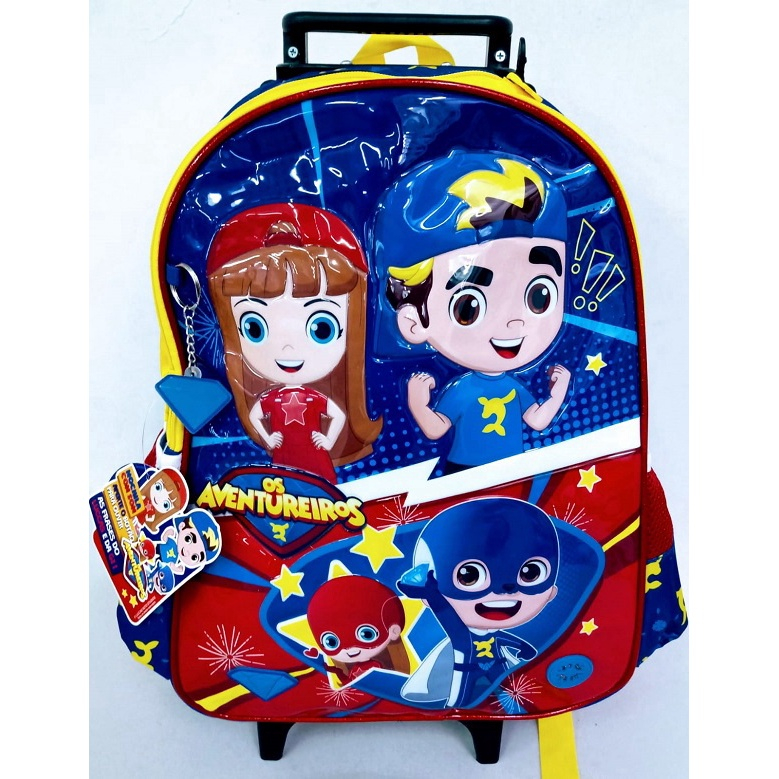 Mochila Infantil Escolar Luccas Neto Rodinha Aventureiros