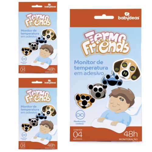 Termo Friends Monitor de Temperatura em Adesivo Babydeas com 4