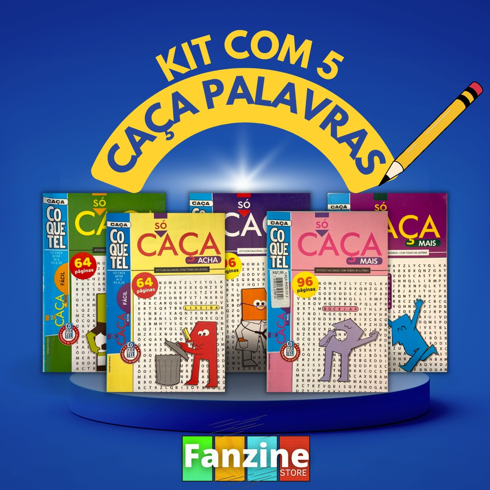 Passatempos Coquetel Nível Fácil + 560 Jogos de Caça Palavras Kit 7 Volumes  em Promoção na Americanas