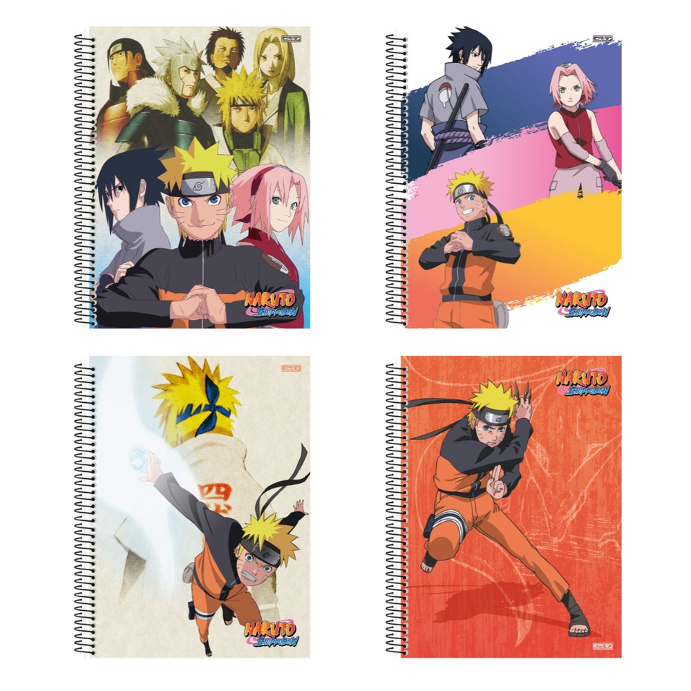 CADERNO UNIV 1M CD B/A 80F NARUTO