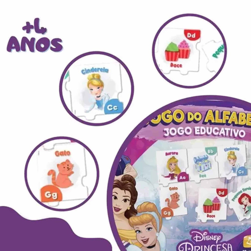 Brinquedo Educativo Princesas Jogo Do Alfabeto