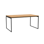 Mesa de Jantar Retangular Industrial Stanford Carvalho e Preta 160 cm